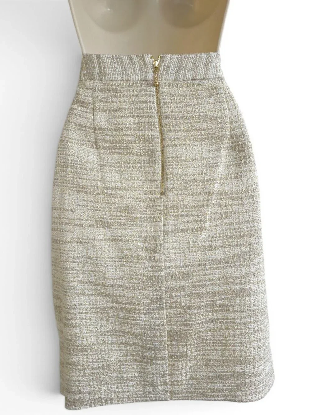 Kate Spade New York metallic tweed pencil skirt